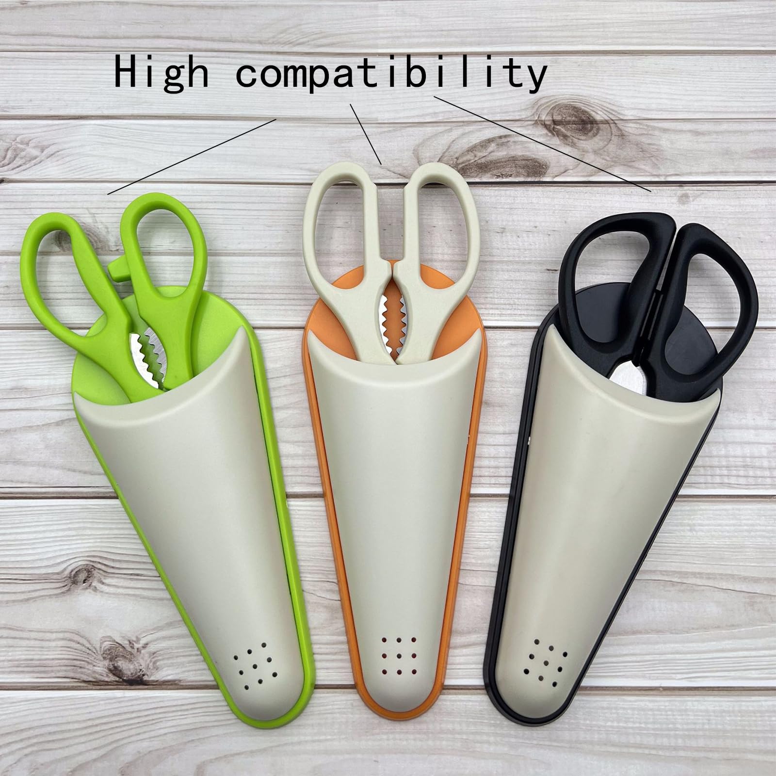 Kitchen Multipurpose Scissors – Stainless Steel Meat & Vegetable Cutter with Nut Cracker and Bottle Opener ✂️🍗🥦