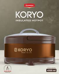 KORYO Insulated Hotpot 4100ml | Thermal Casserole for Rice, Curry & Food Storage