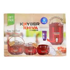 Khyber Khiva Stainless Steel Food Storage Containers Set with Airtight Lids – Durable Kitchen Canisters for Dry Fruits, Snacks, Sugar, Tea & Coffee