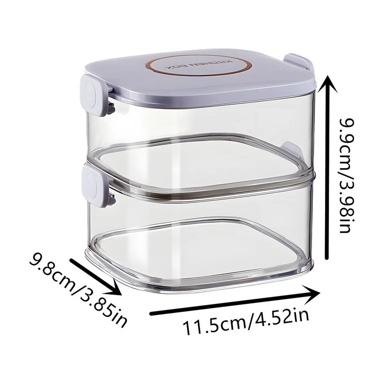 Airtight Glass Food Storage Container with Locking Lid | Stackable Spice Jar for Kitchen Organization