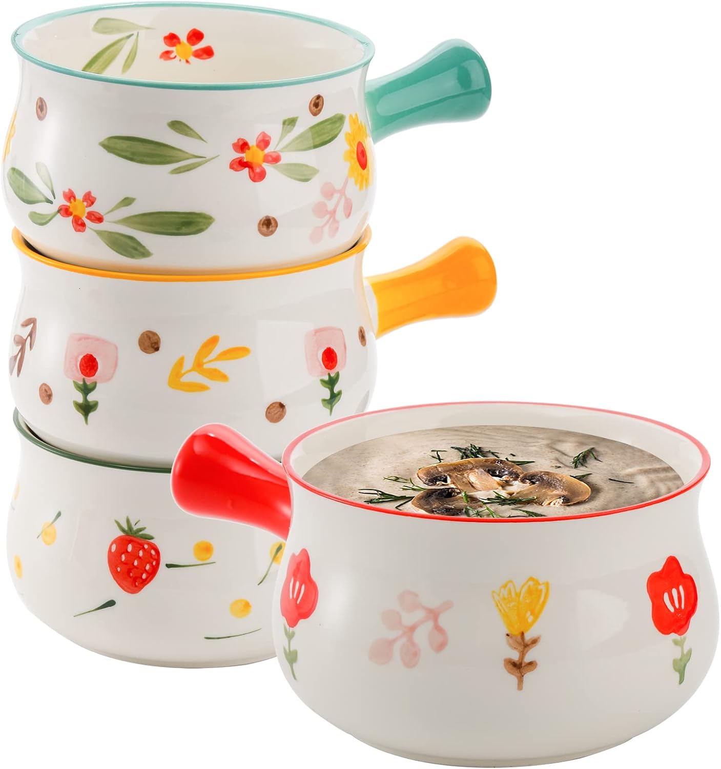 Korean Soup Bowl with Handle – French Onion & Ceramic Oven Safe Bowl