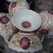 Elegant Floral melamine Soup Bowls Set – Premium Porcelain Tableware for Home & Dining”