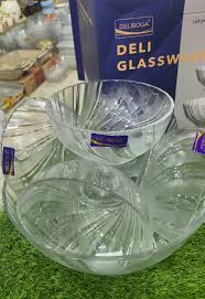 Delisoga Premium Glassware Bowl Set – Elegant Transparent Serving & Mixing Bowls | Durable, Heat-Resistant, Multipurpose Kitchen Bowls (Set of 7)