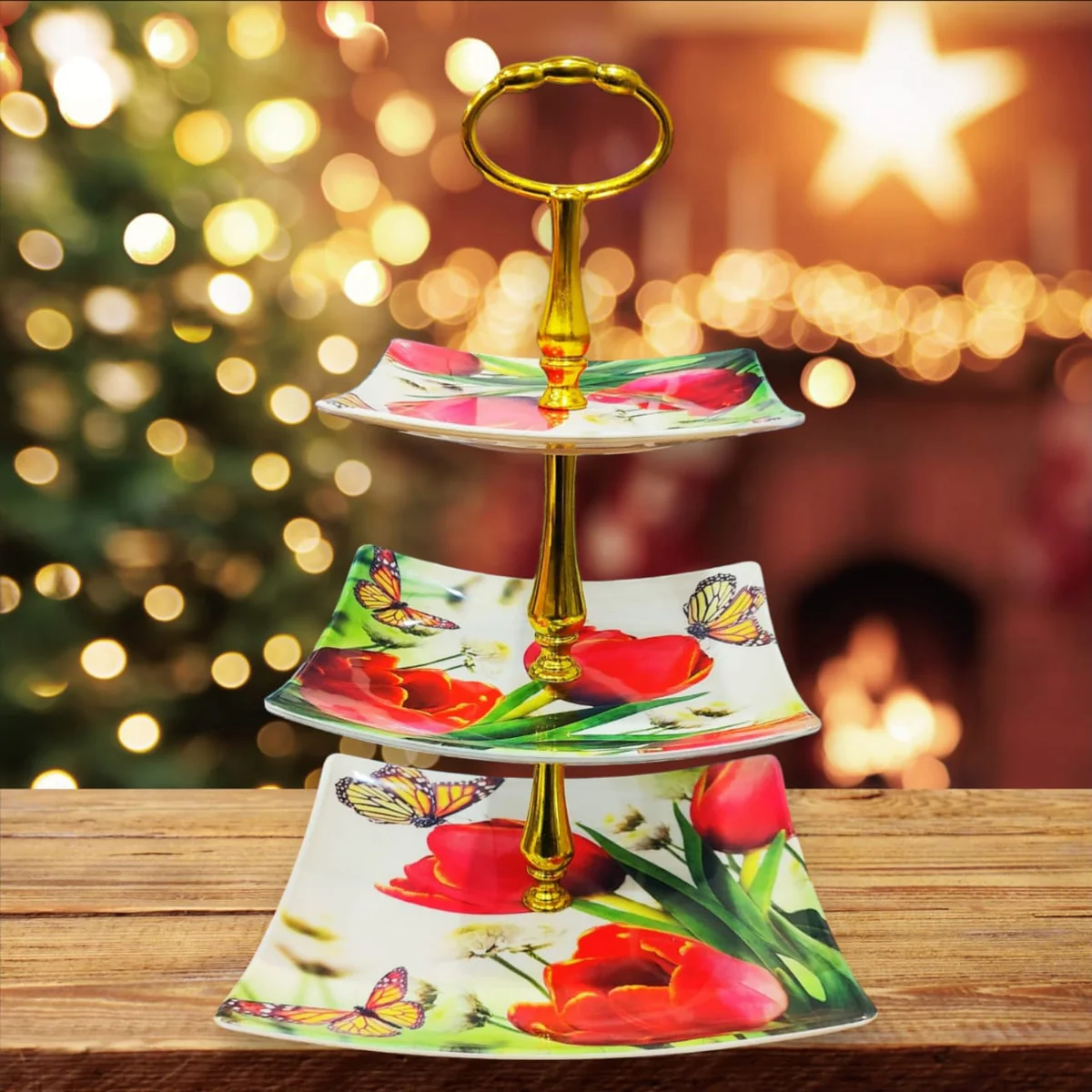 3pcs Melamine Cake serving Tray