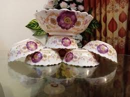 Elegant Floral melamine Soup Bowls Set – Premium Porcelain Tableware for Home & Dining”