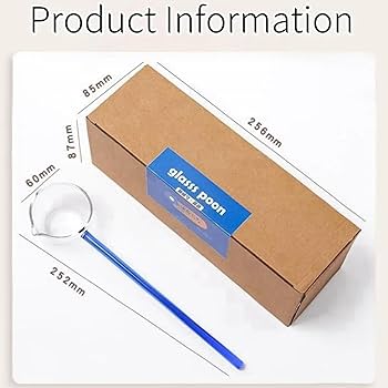 Colored Deep Soup Spoon, Long Handle Borosilicate Glass Spoon, Heat Resistant Mouth Seasoning Coffee Spoon, Transparent Stirring Cocktail Teaspoon, Kitchen Dishwasher Safe Soup Ladle Spoon for Kitchen Hot Pot Buffet