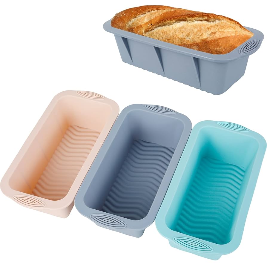 1pc silicone cake mold, heat-resistant rectangular bread baking mold, pastry shop accessories, cake tools, random colors