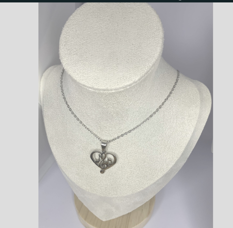 STERLING SILVER MUSIC NECKLACE