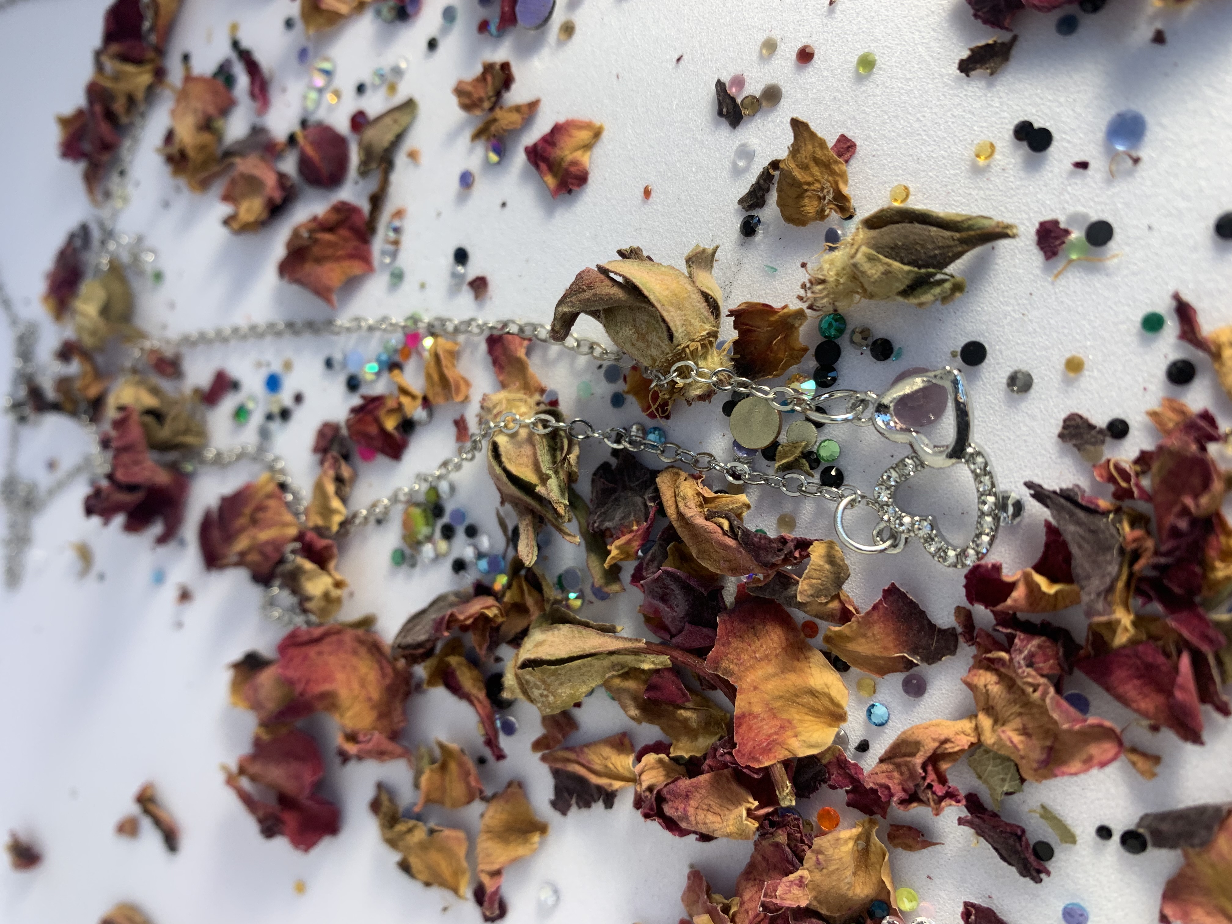 STERLING SILVER 2 HEART NECKLACE