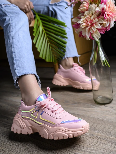 Chunky Pink Sneakers