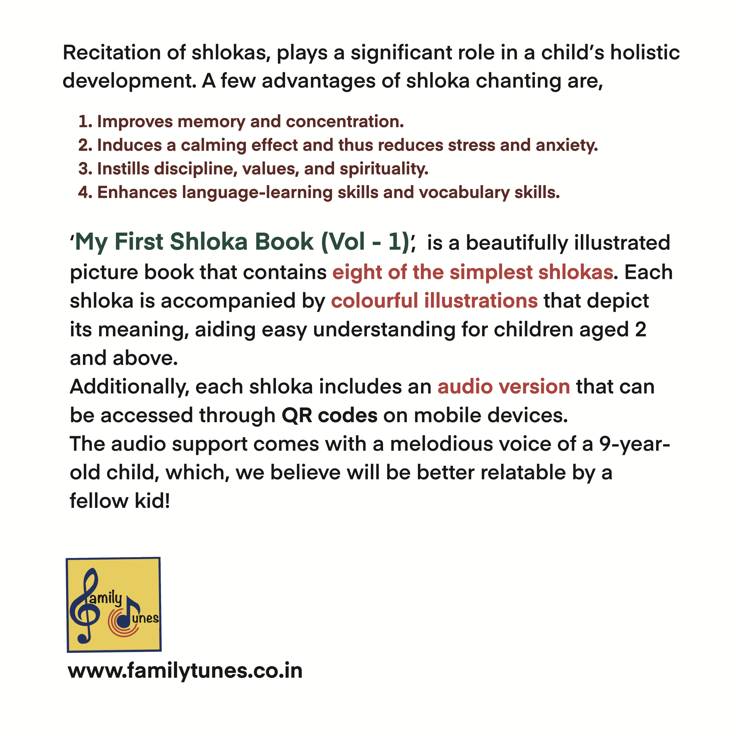 My First Shloka Book (Vol-1)