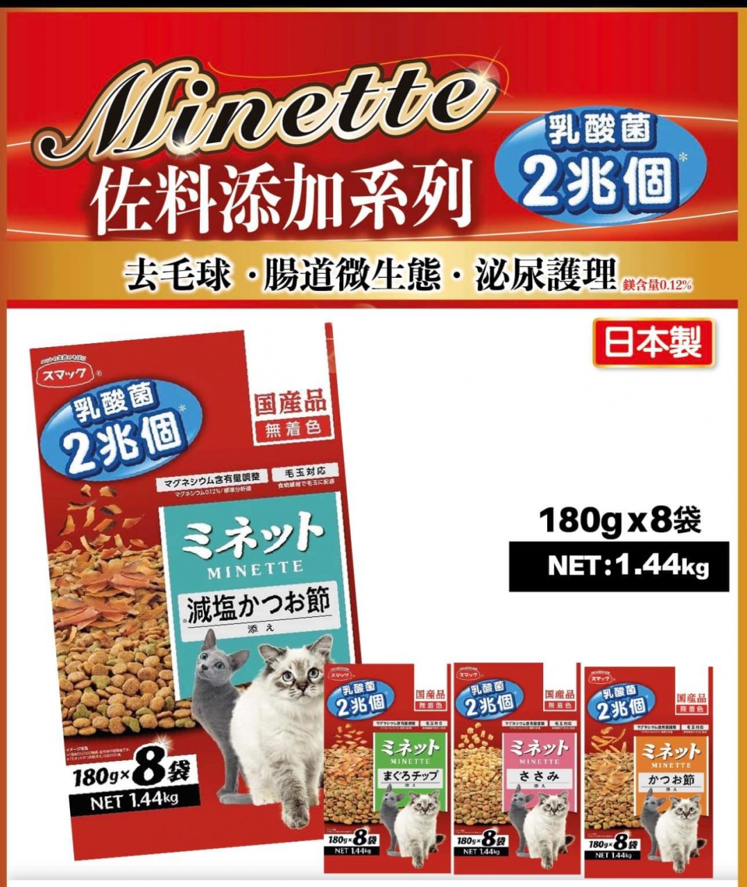 Minette佐料添加系列猫粮