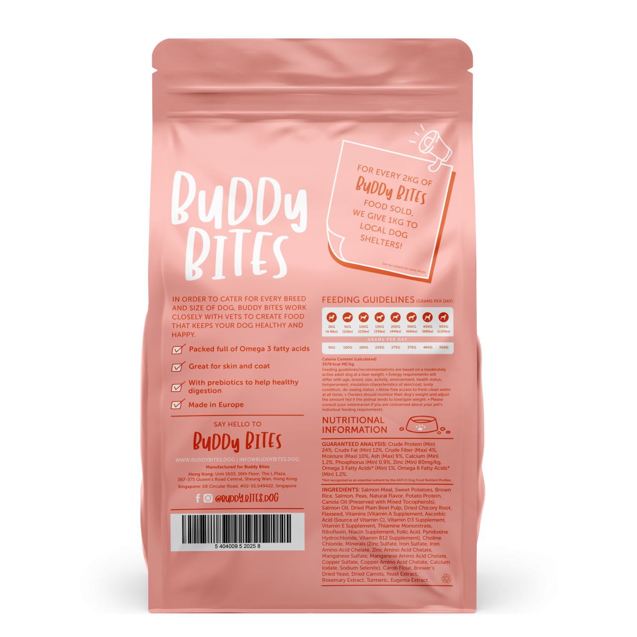 Buddy Bites Sweet Potato &Salmon (Red)