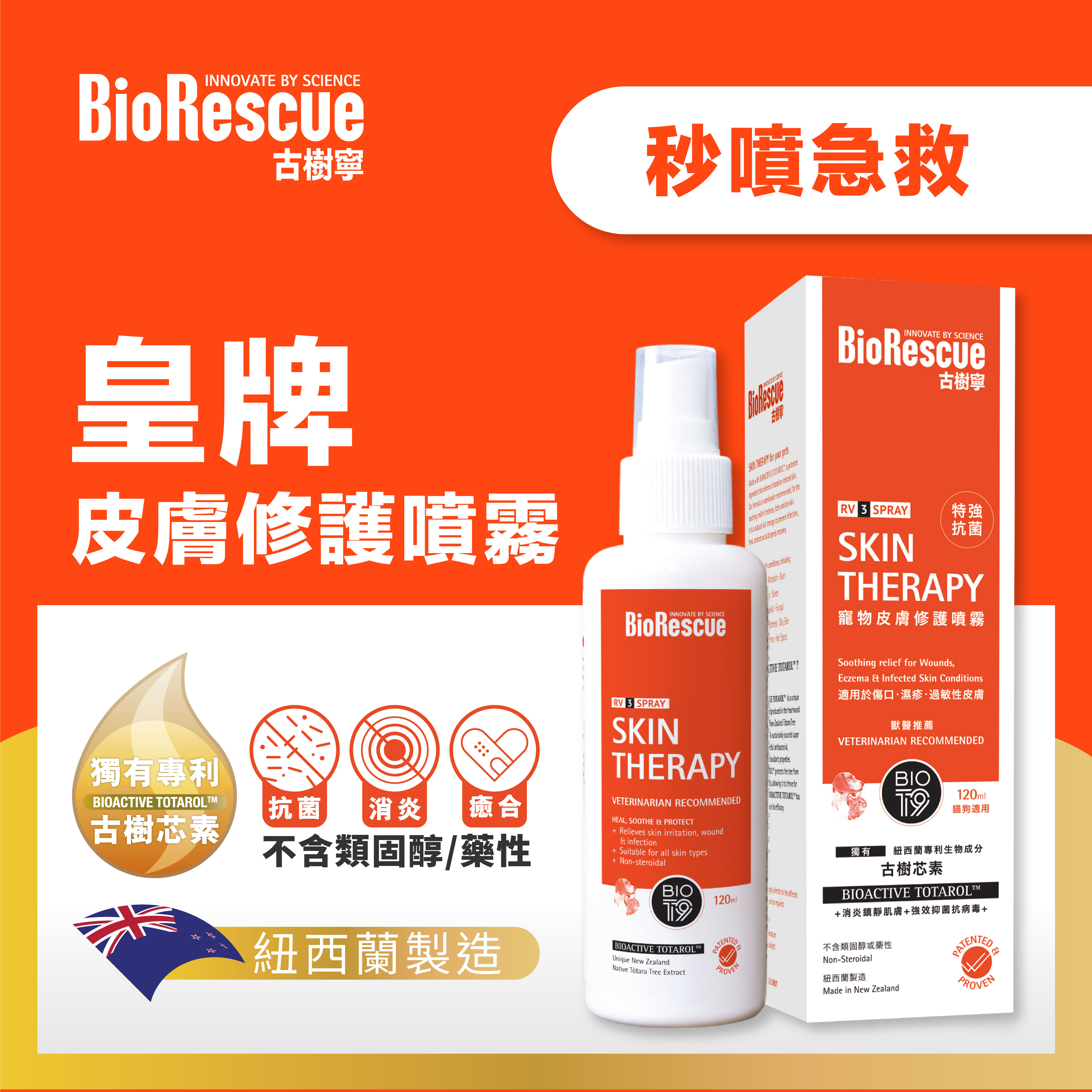 BioRescue 古樹密RV3寵物皮膚修護噴霧