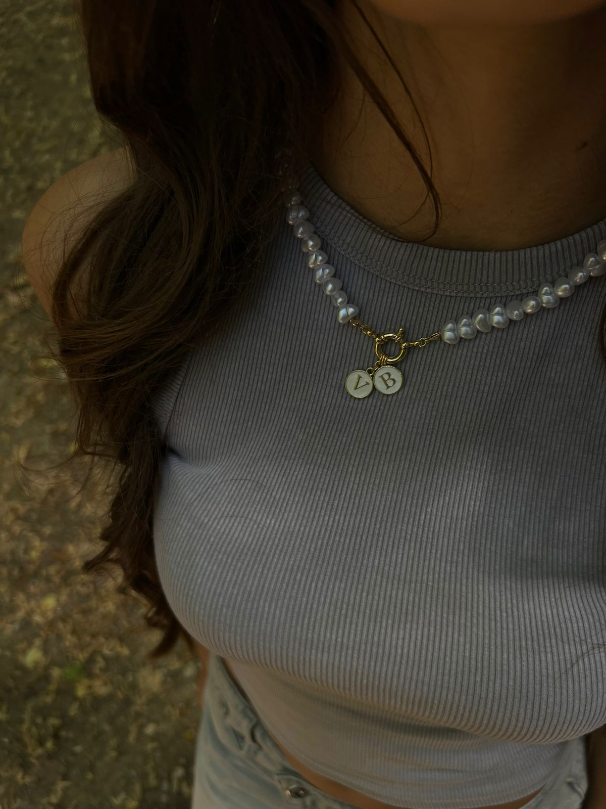 Pearl Initial Necklace
