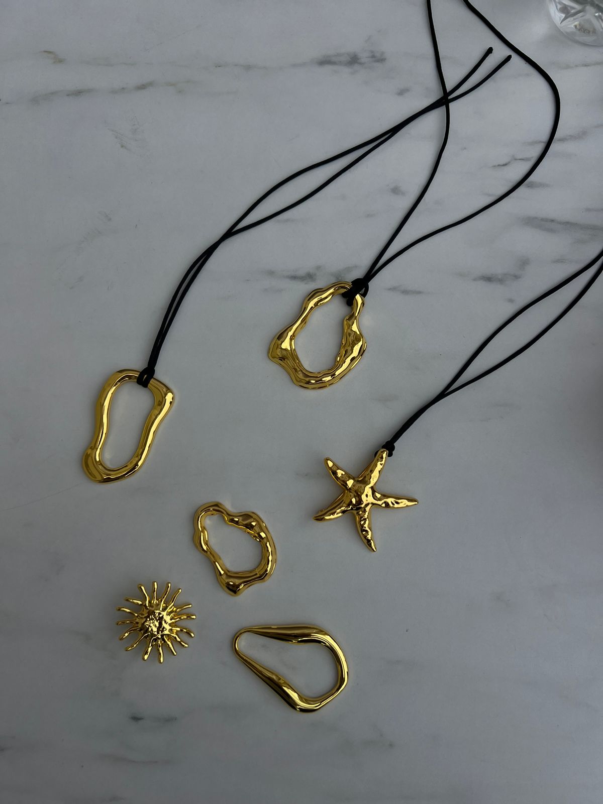 Gold Pendant Necklace Set