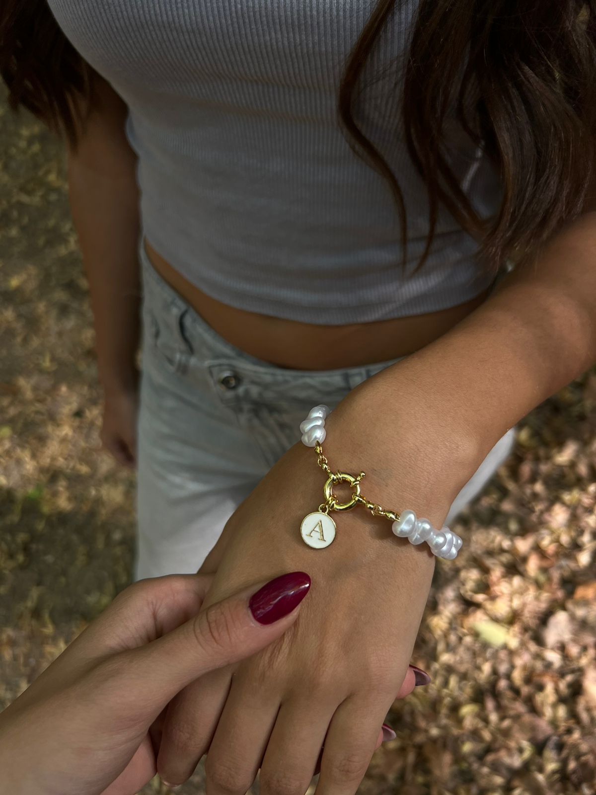 Personalized Pearl Initial Bracelet