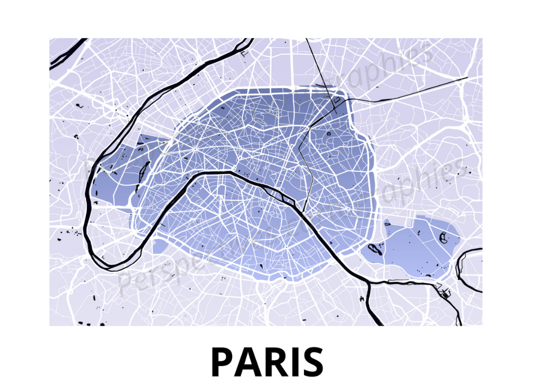 Carte décorative Paris