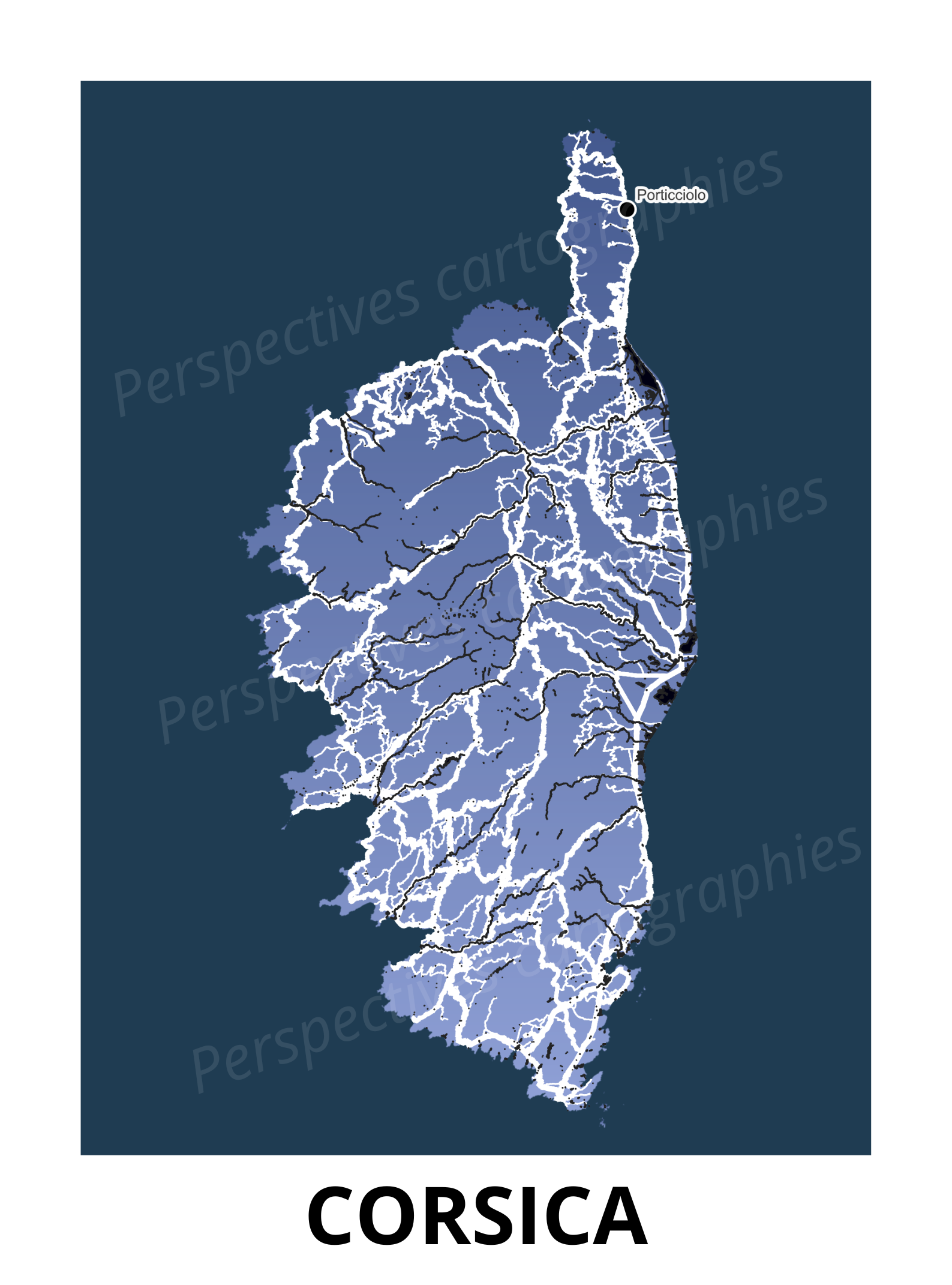 Carte décorative Corse