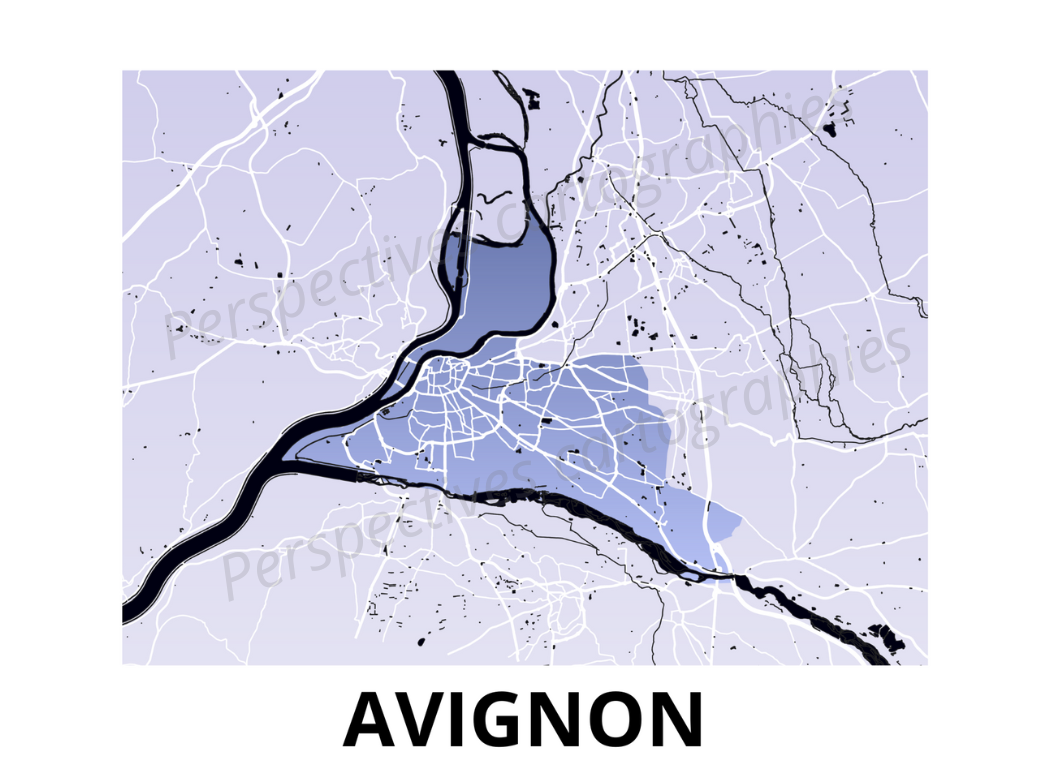 Carte décorative Avignon
