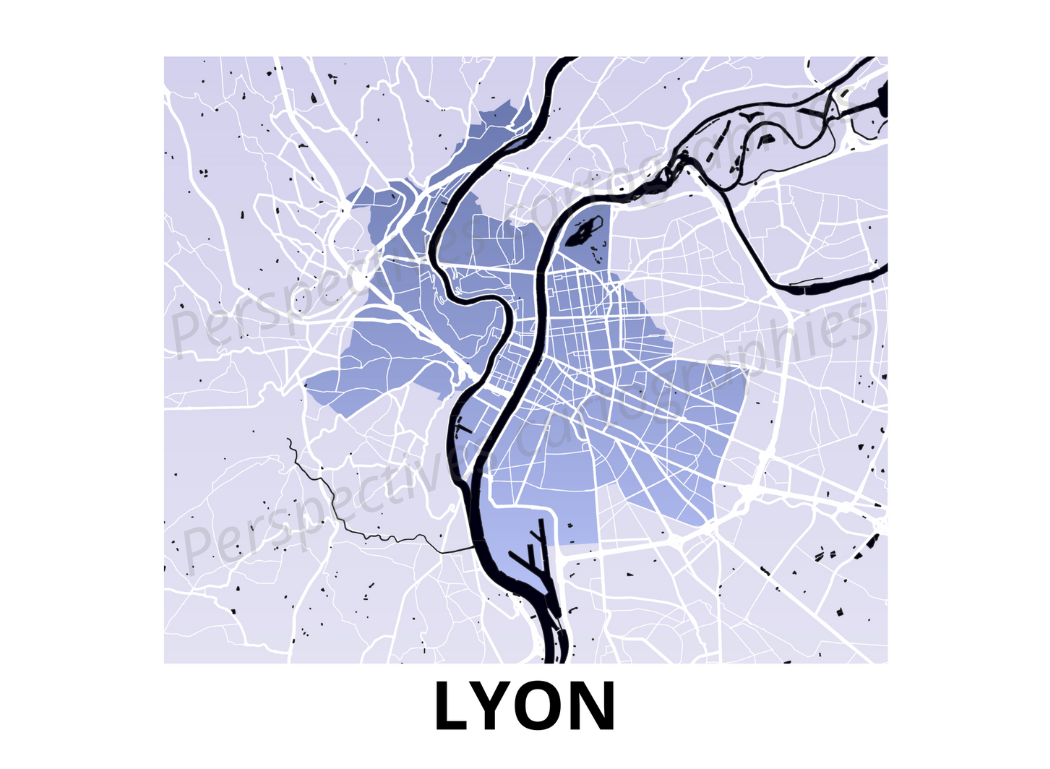 Carte décorative Lyon