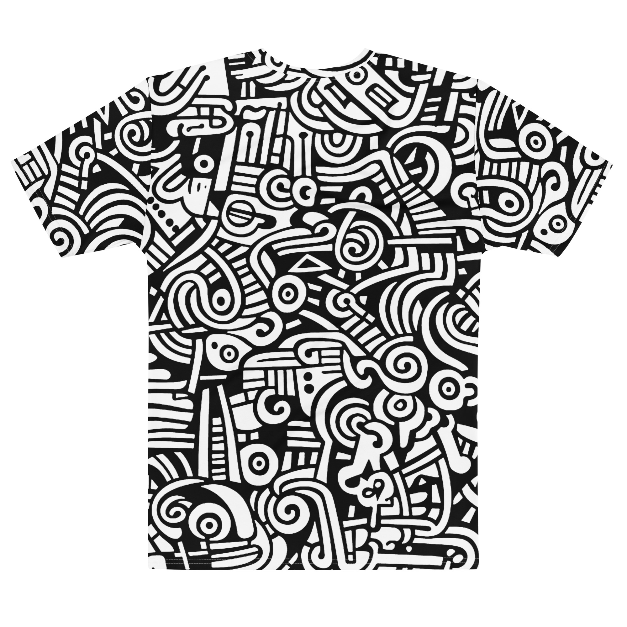 Abstract Doodle Graffiti Pattern DIY Color In Men's Premium Cotton T-Shirt