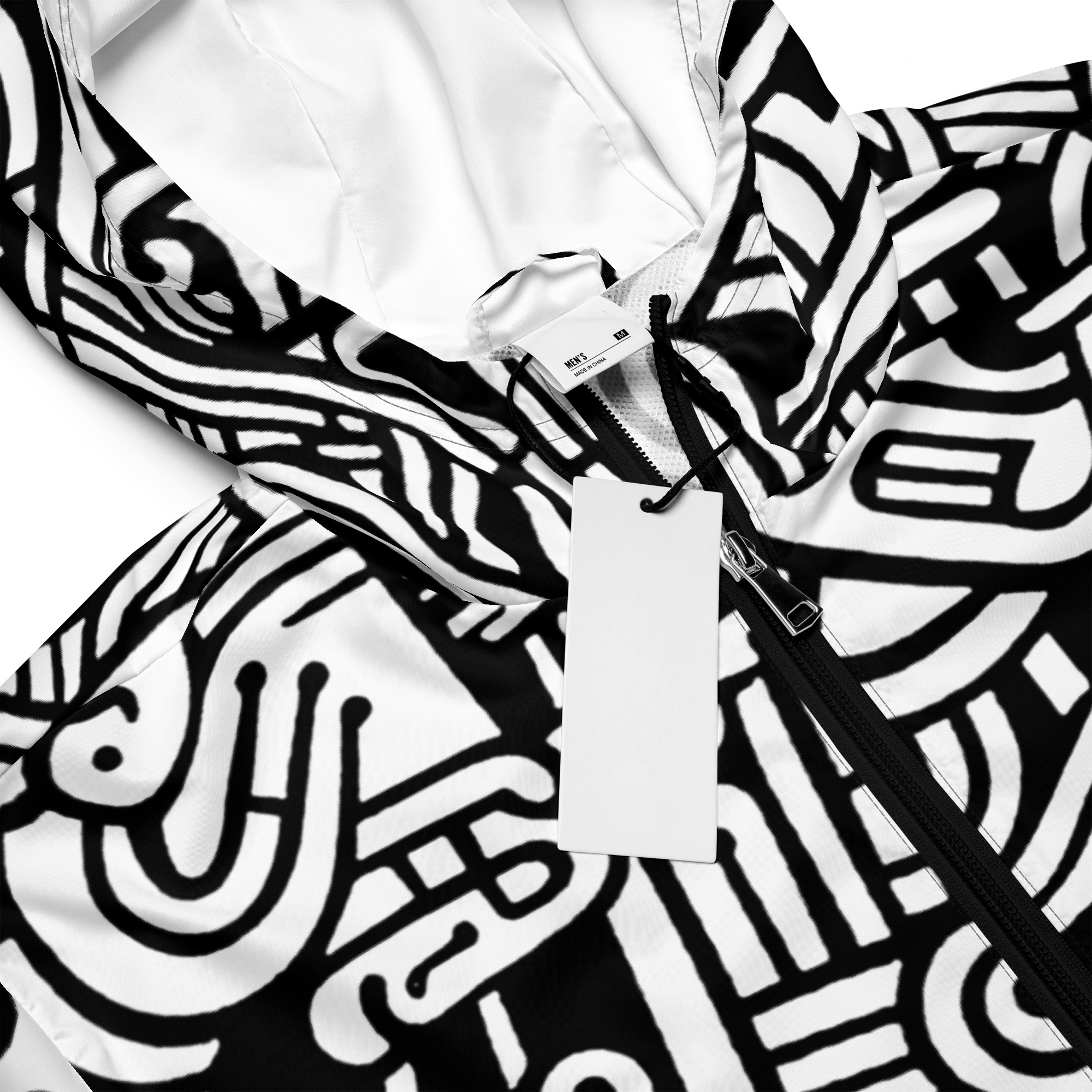Abstract Doodle Graffiti Pattern DIY Color In Windbreaker