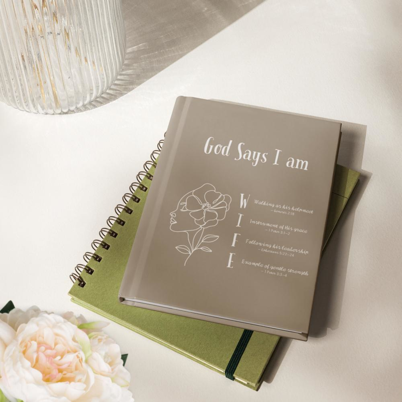 God Says I Am a WIFE | Hardcover Journal Notebook