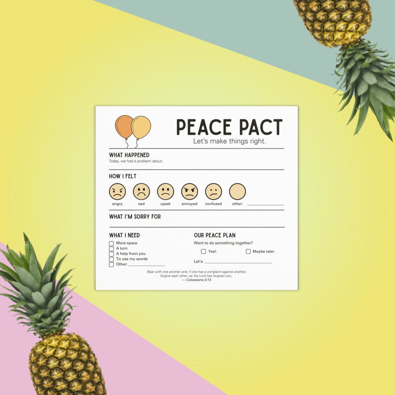 Peace Pact Reconciliation Notepad