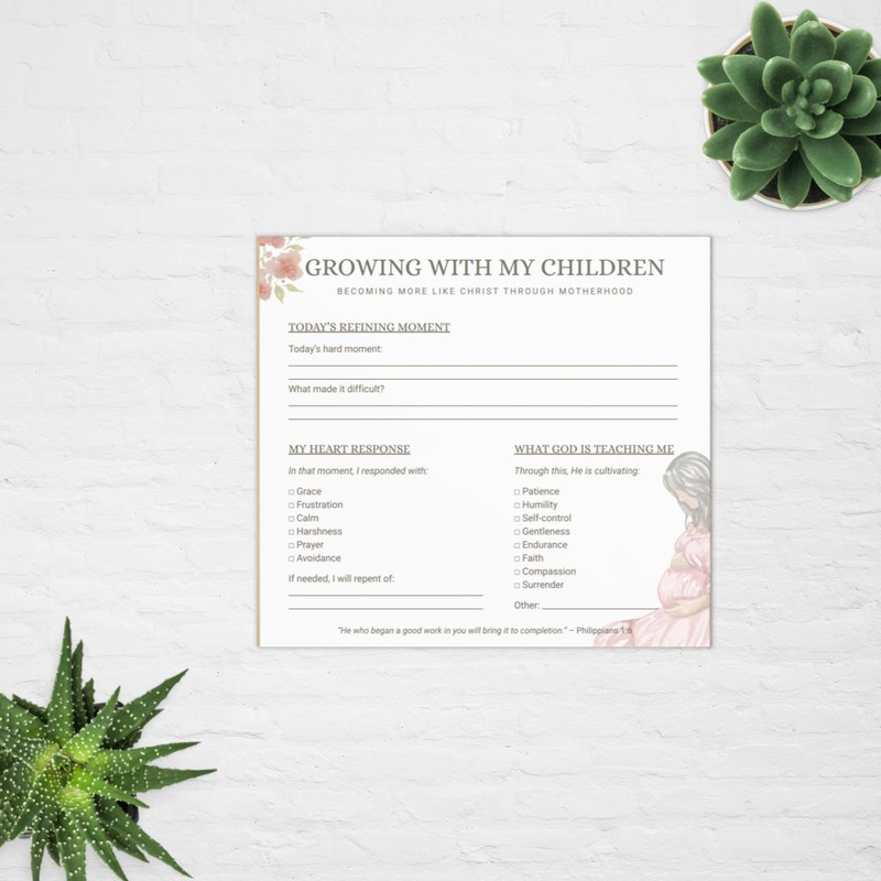Growing with My Children Notepad