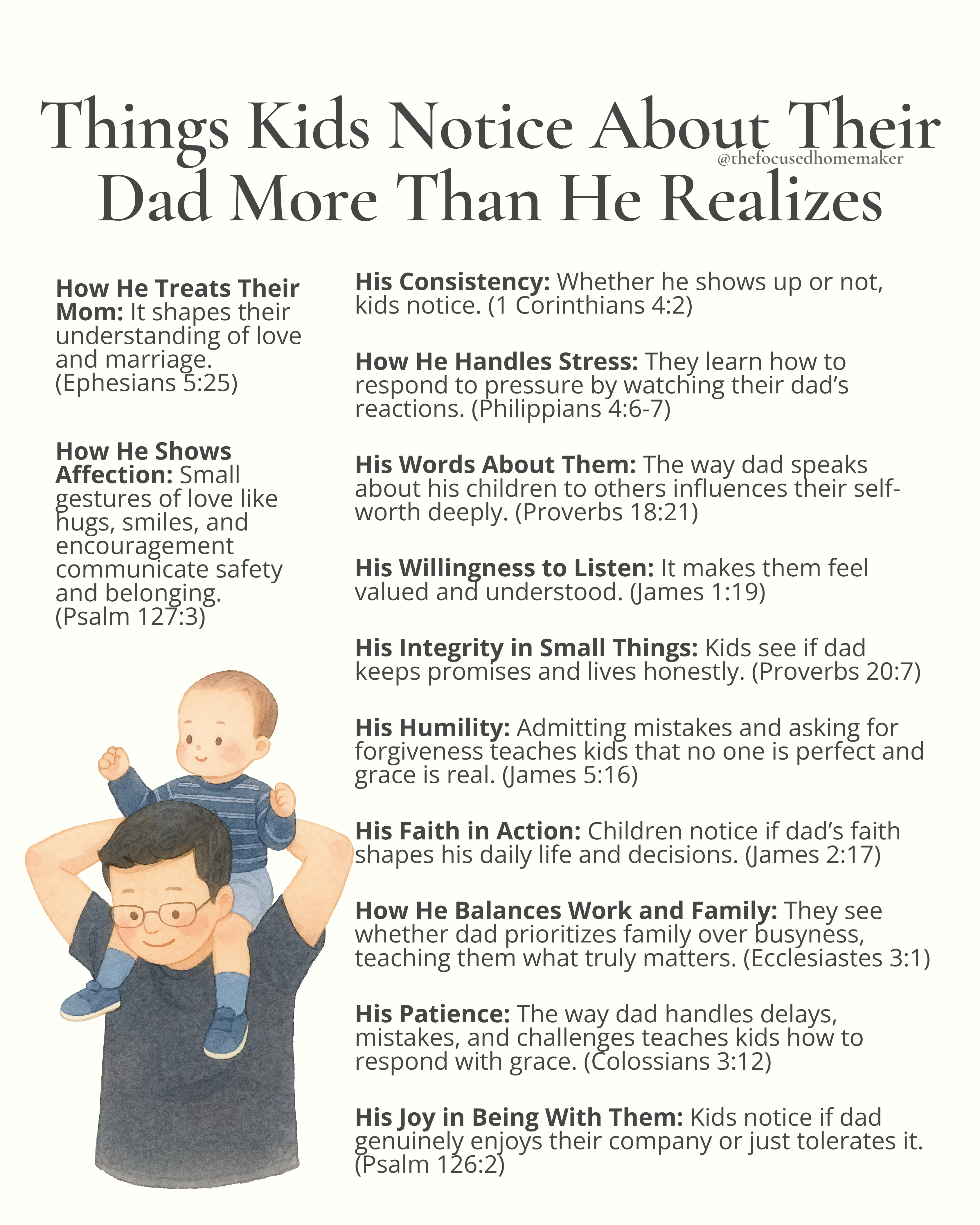 Things Kids Notice About Their Dad More Than He Realizes