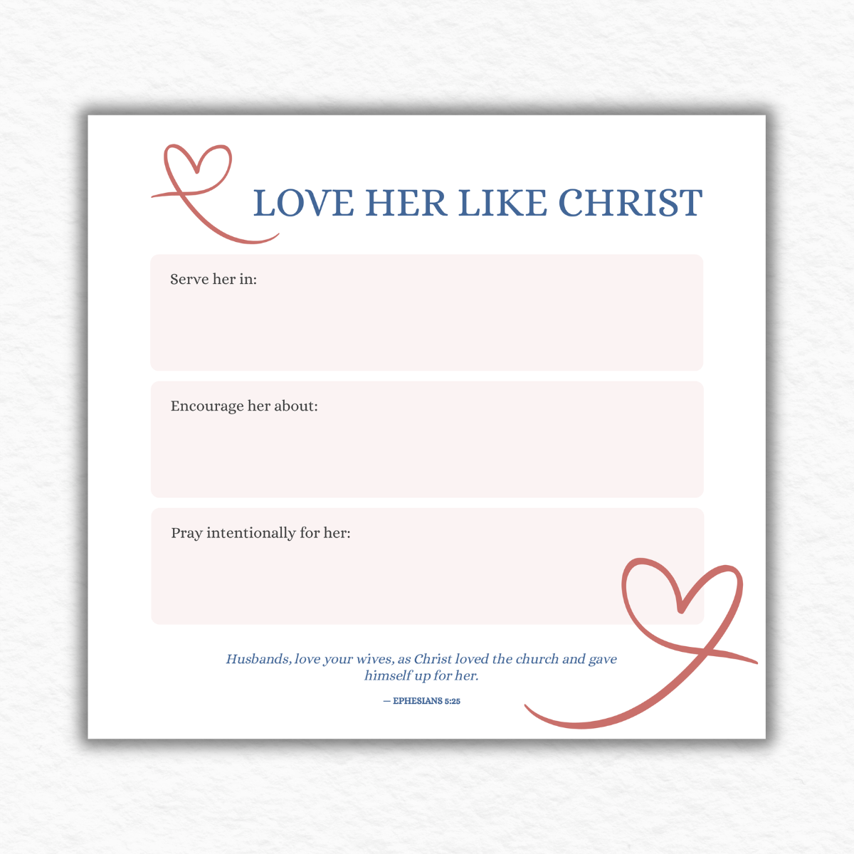 Love Your Wife Like Christ Notepad