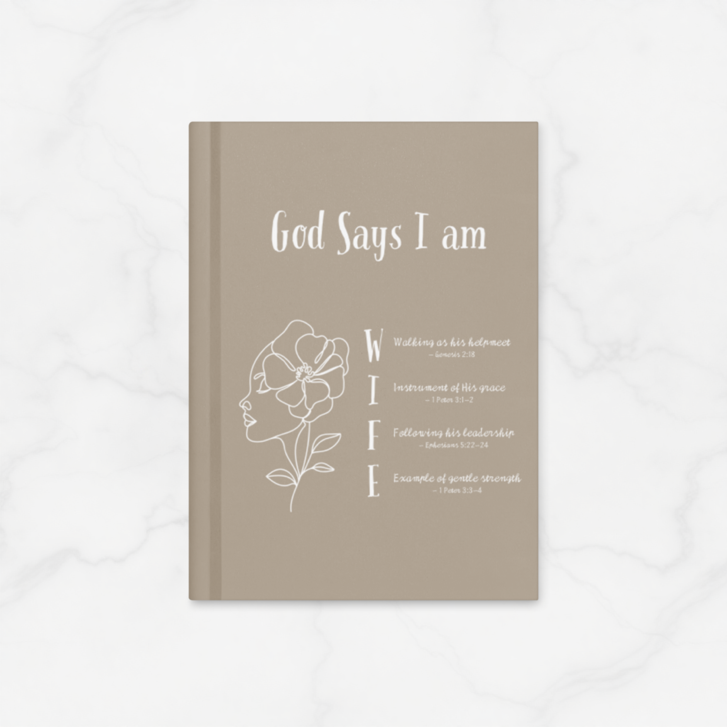 God Says I Am a WIFE | Hardcover Journal Notebook