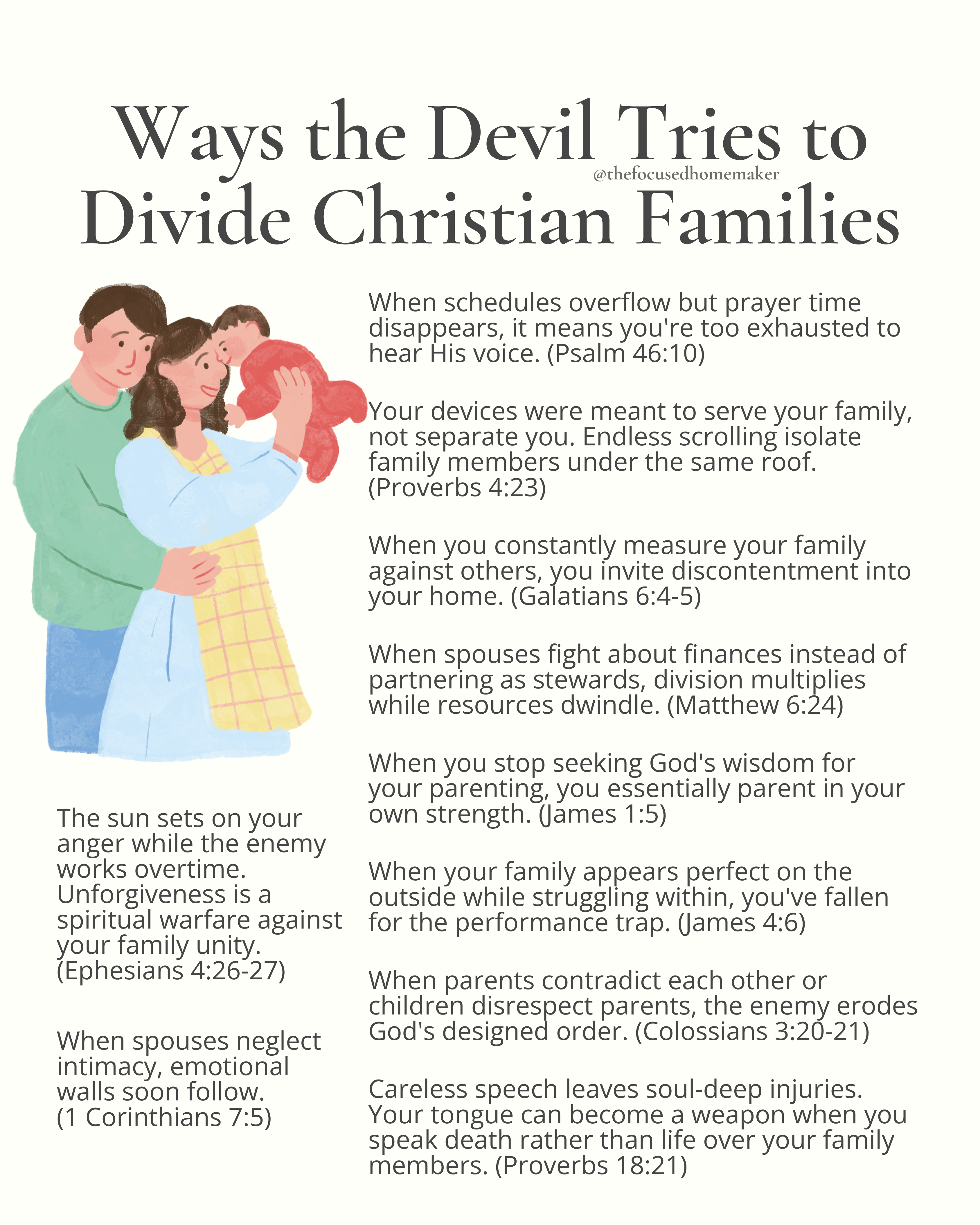 Ways the Devil Tries to Divide Christian Families
