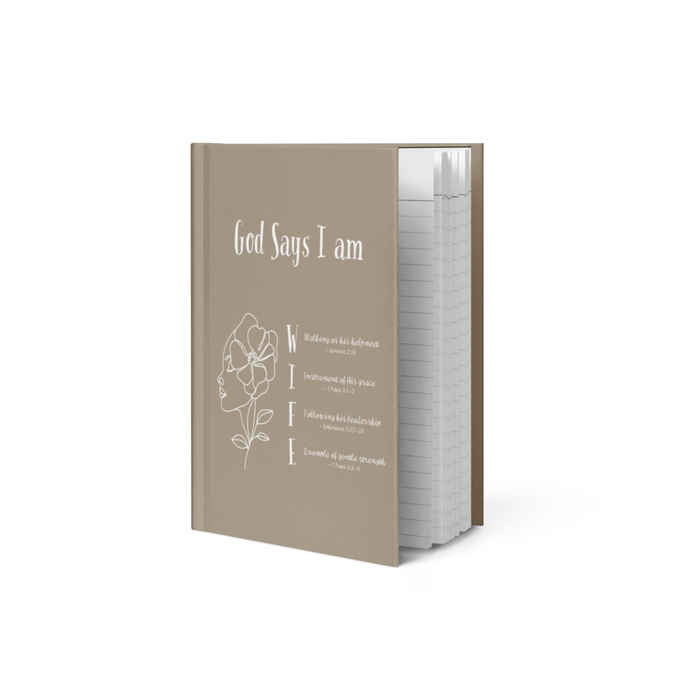 God Says I Am a WIFE | Hardcover Journal Notebook