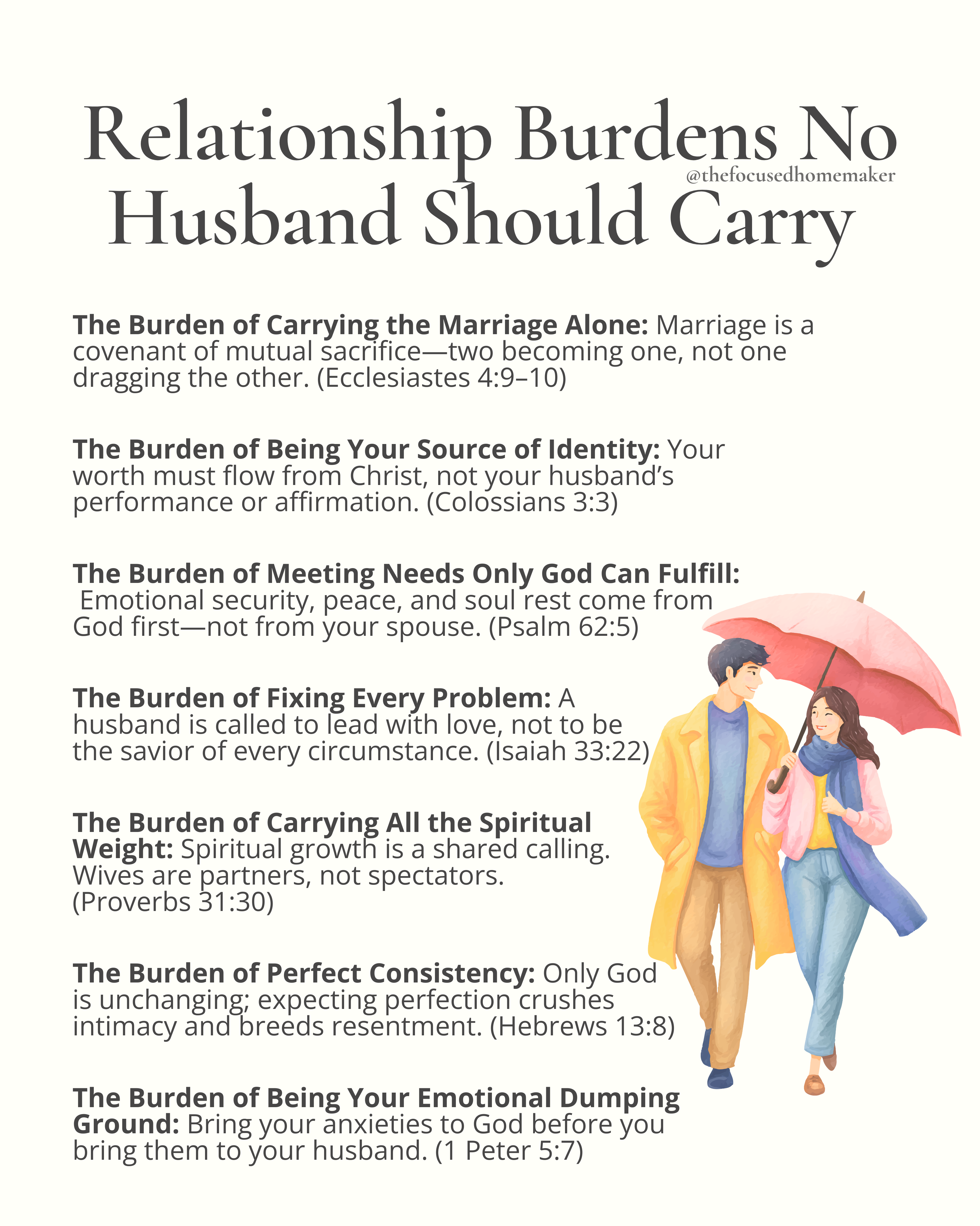 Relationship Burdens No Husband Should Carry 