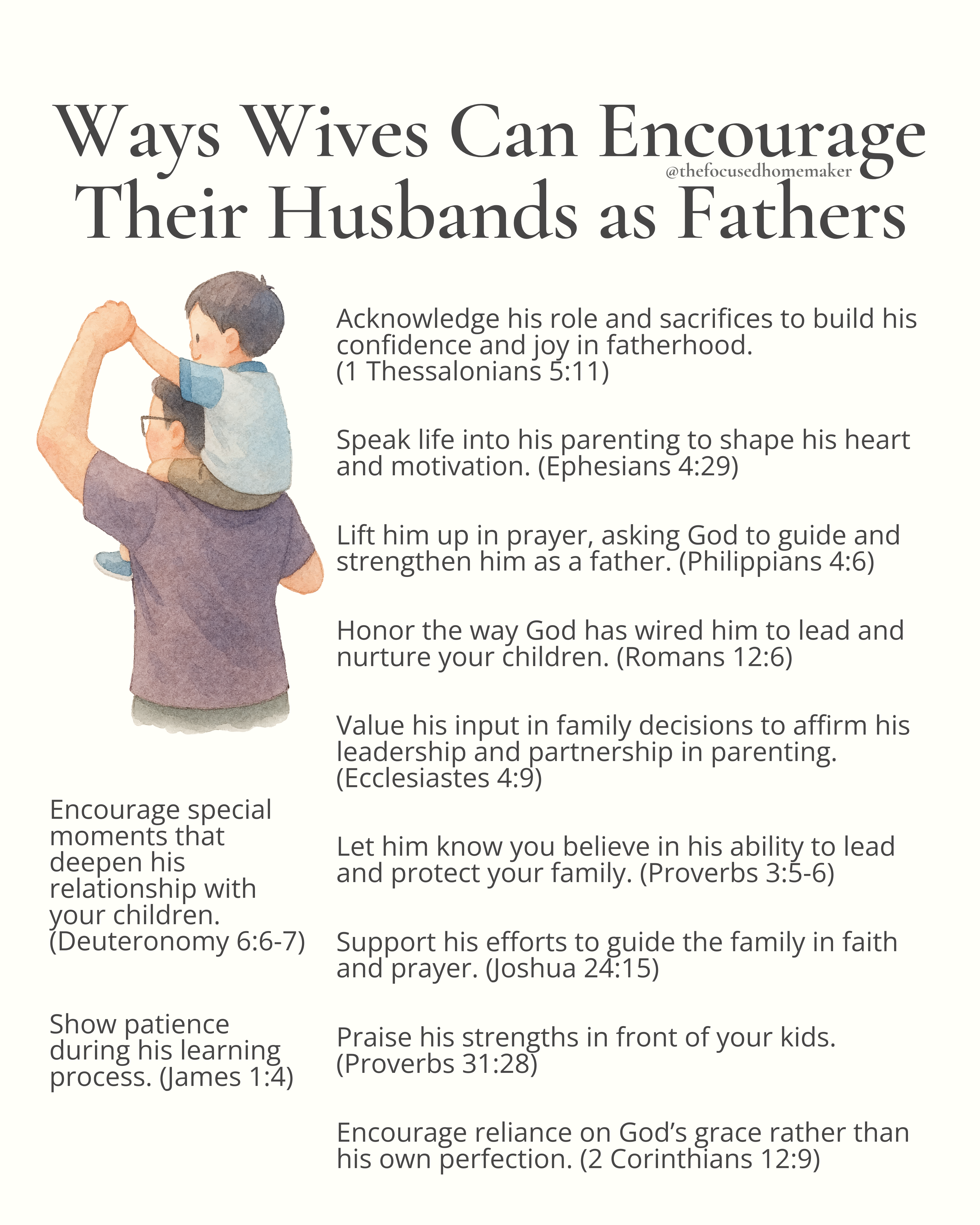 Ways Wives Can Encourage Their Husbands as Fathers