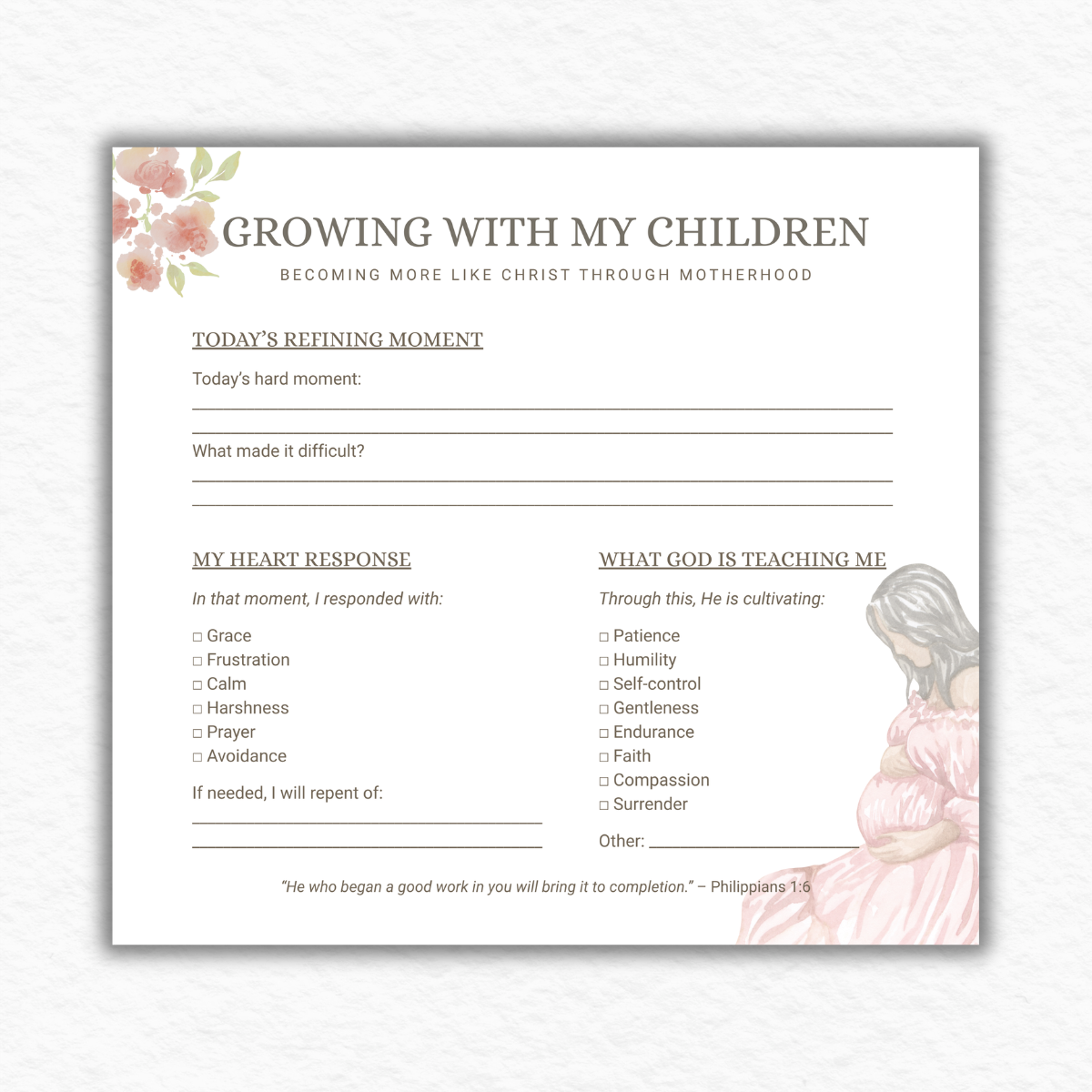 Growing with My Children Notepad