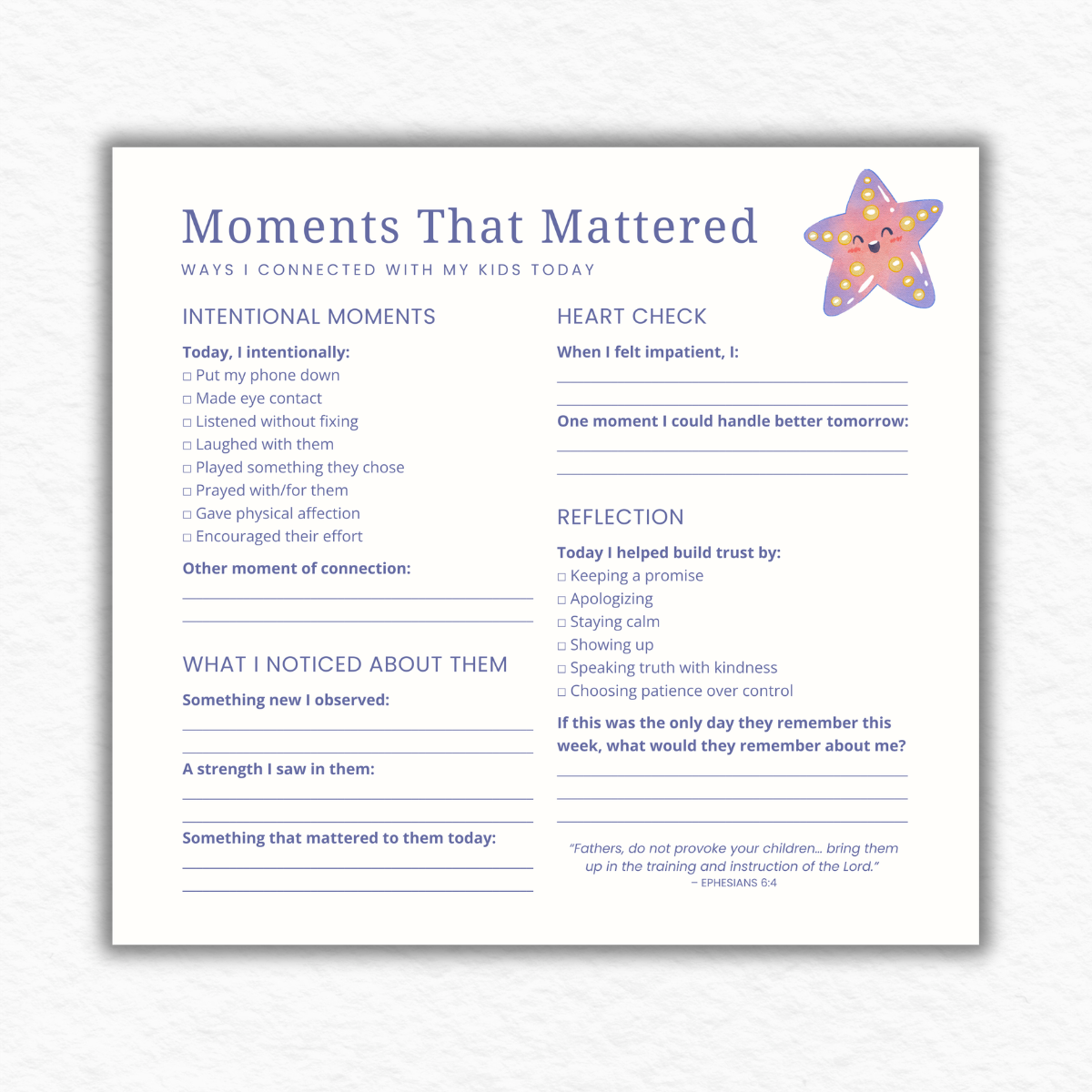 Moments That Mattered Notepad
