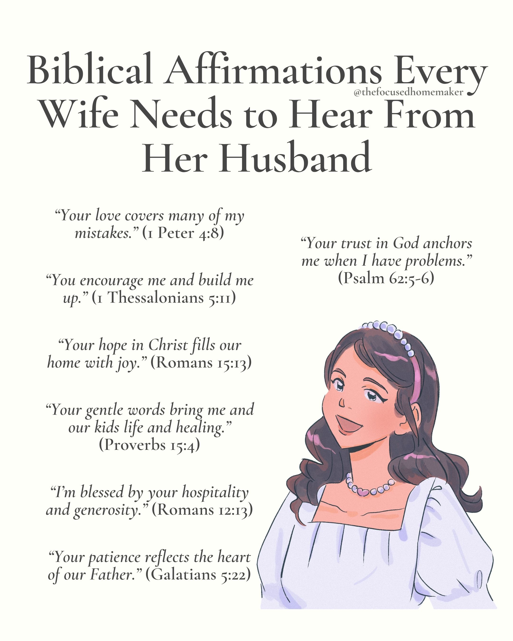 Biblical Affirmations Every Wife Needs to Hear From Her Husband
