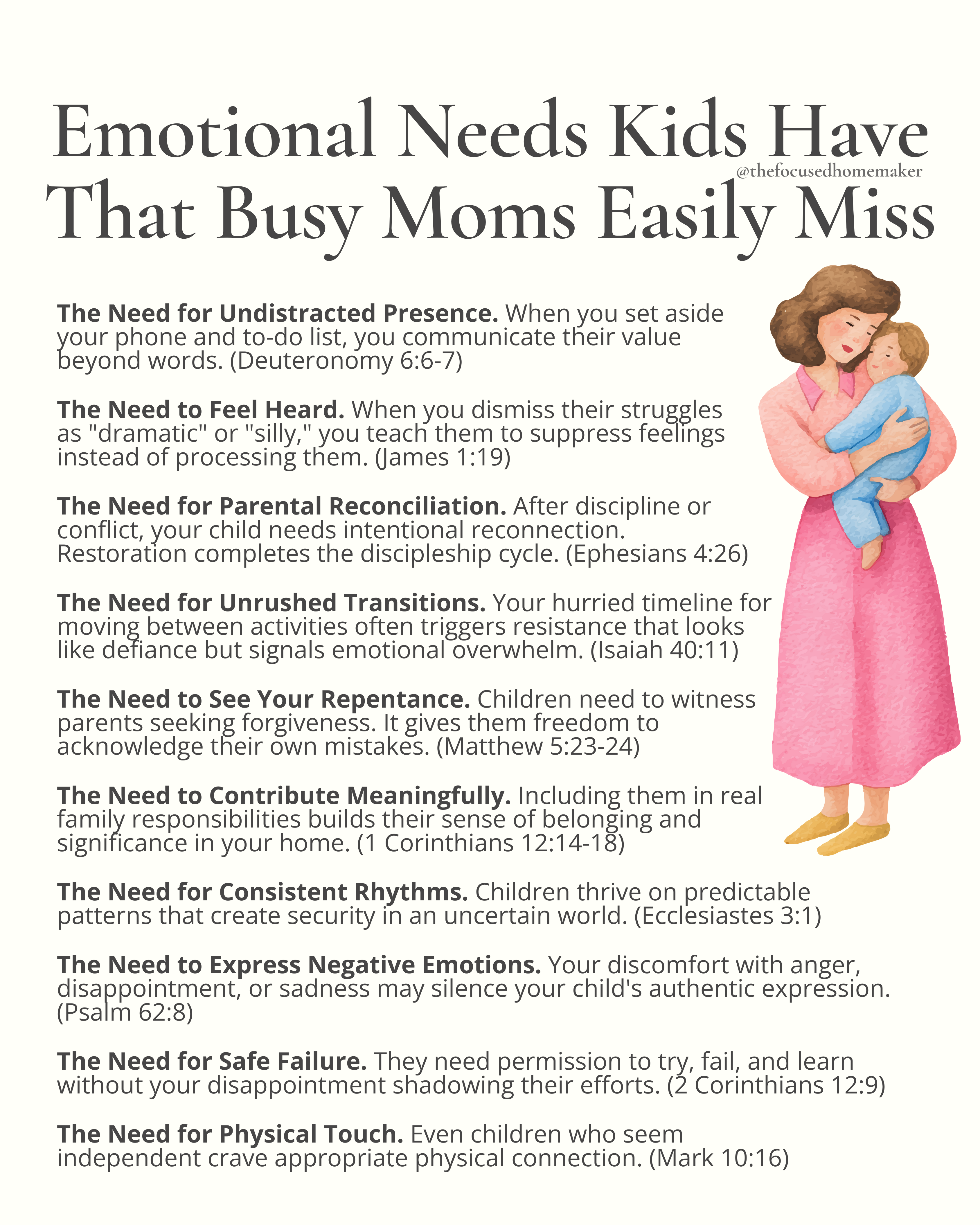 Emotional Needs Kids Have That Busy Moms Easily Miss
