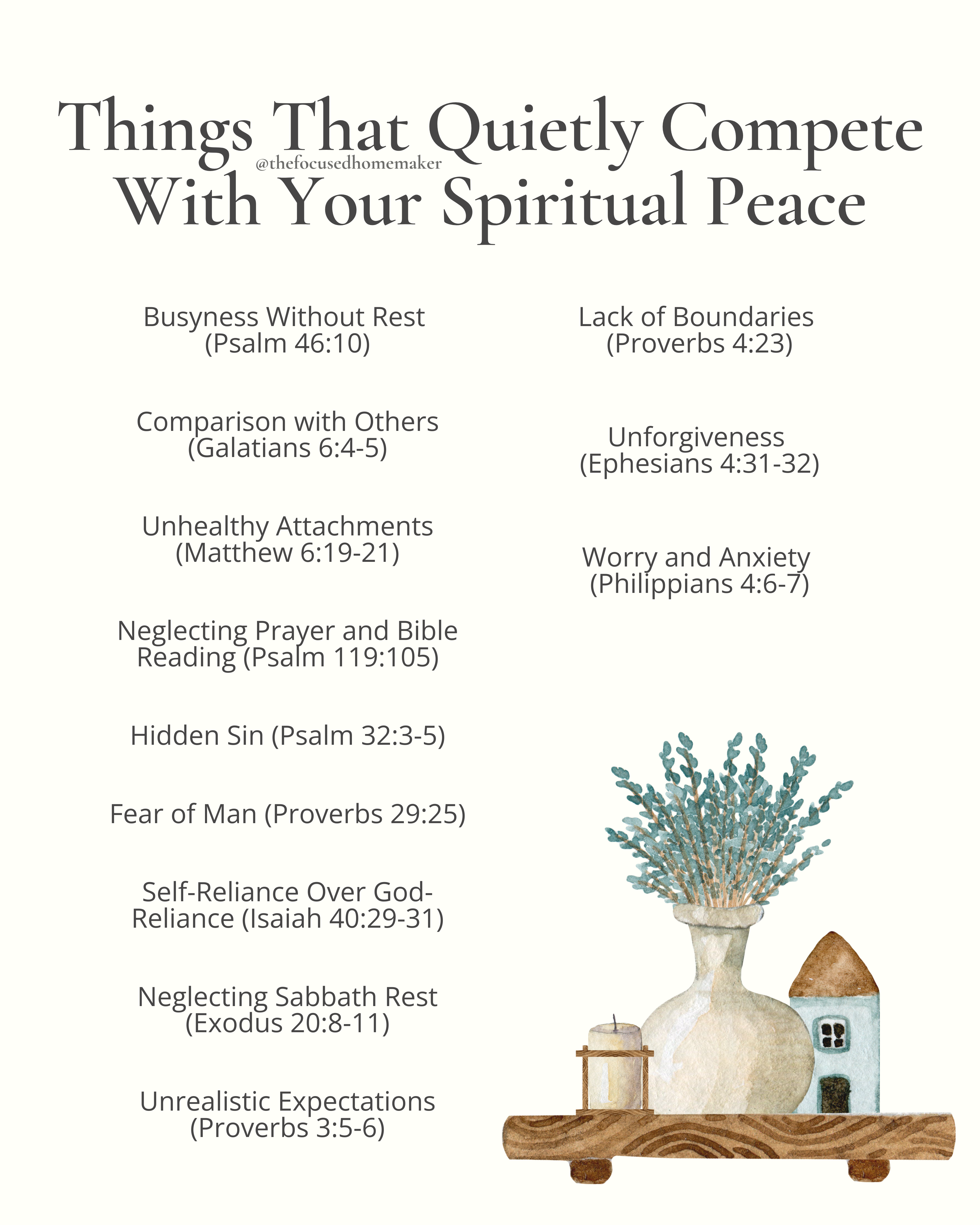 Things That Quietly Compete With Your Spiritual Peace