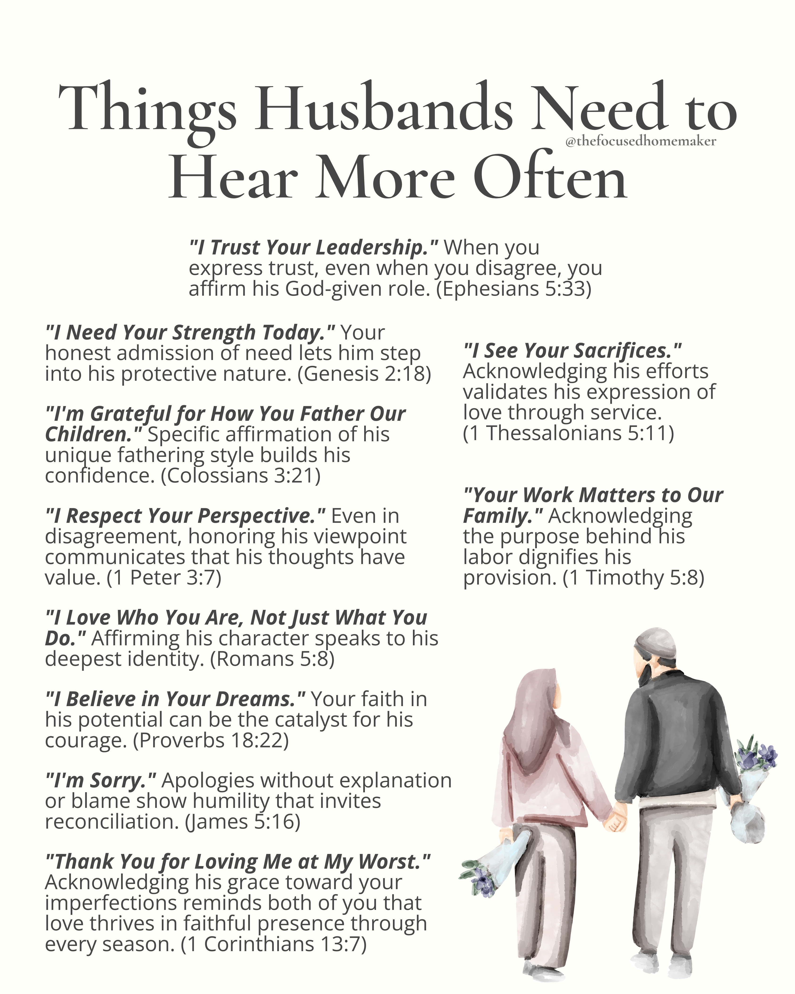 Things Husbands Need to Hear More Often