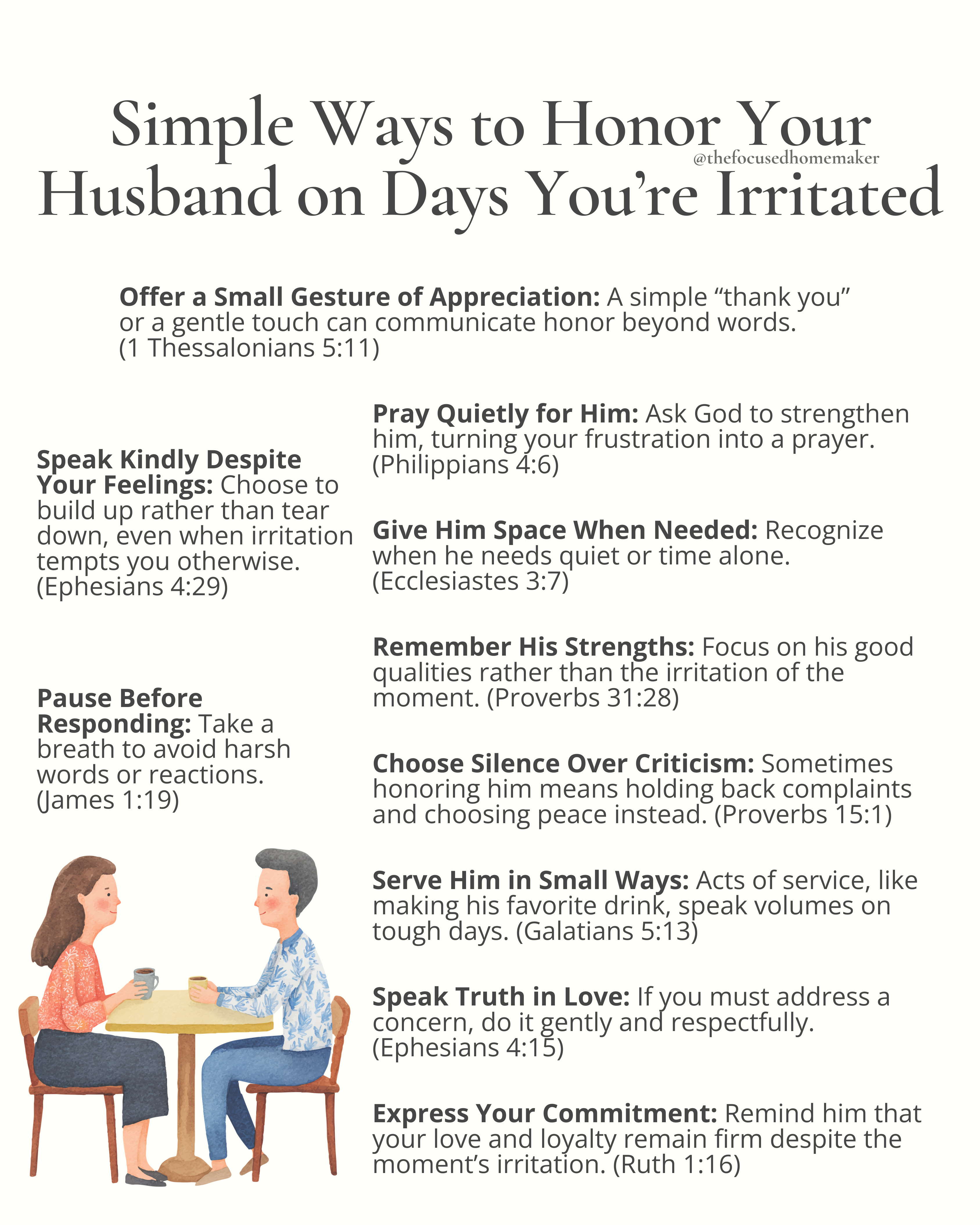 Simple Ways to Honor Your Husband on Days You’re Irritated