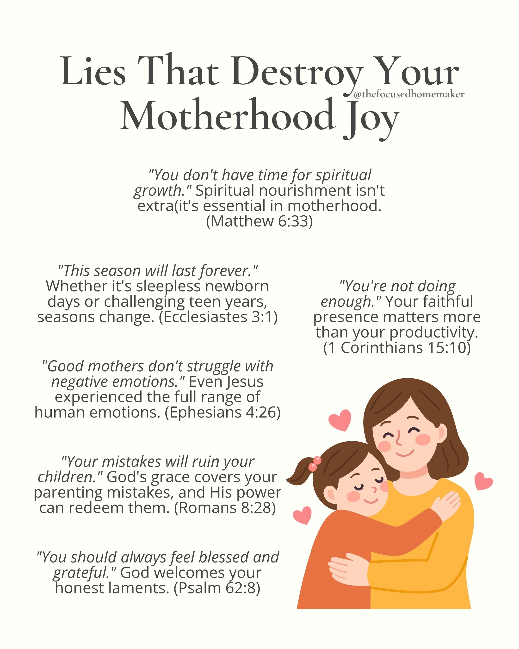 Lies That Destroy Your Motherhood Joy