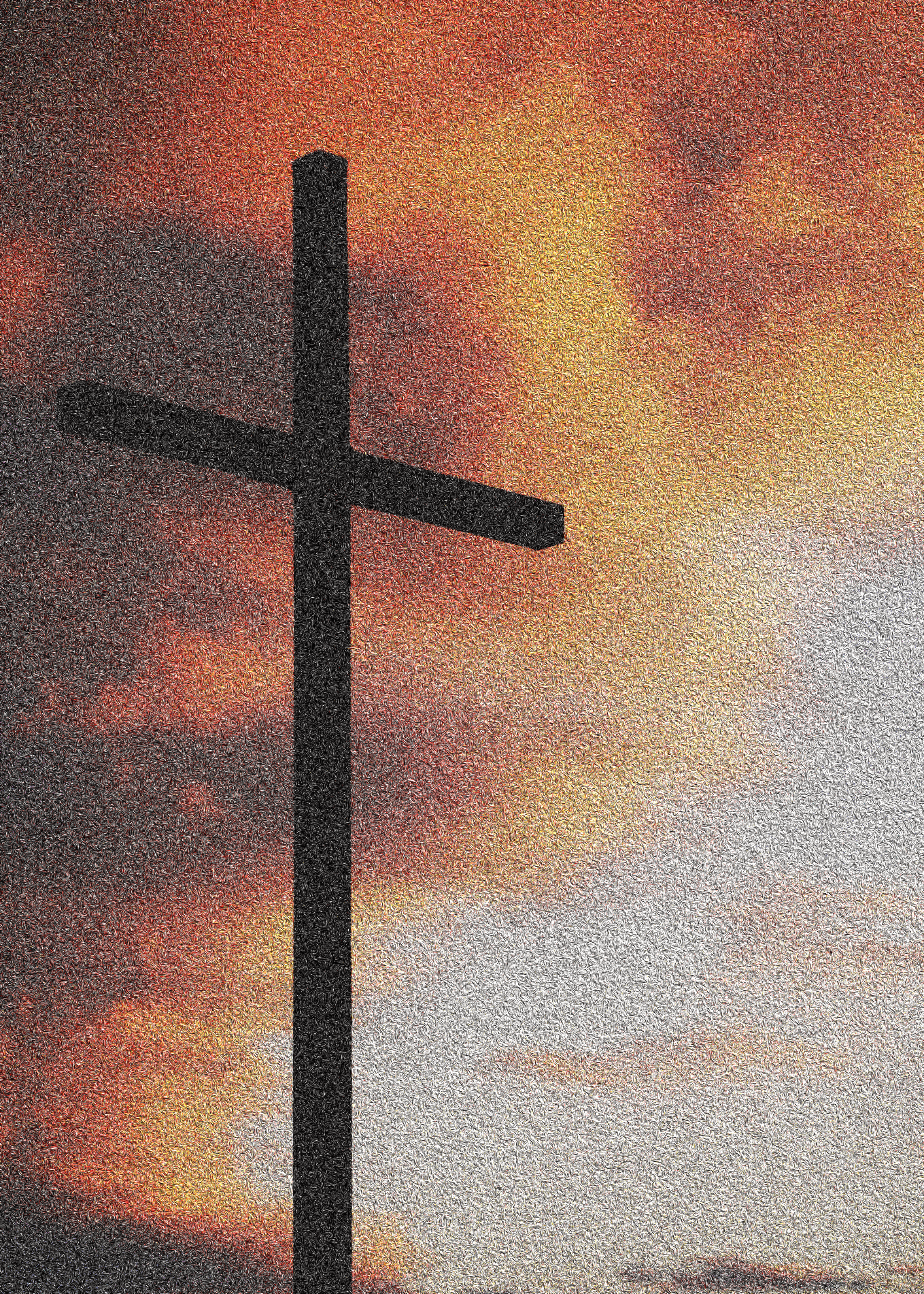 Jesus cross with sun light