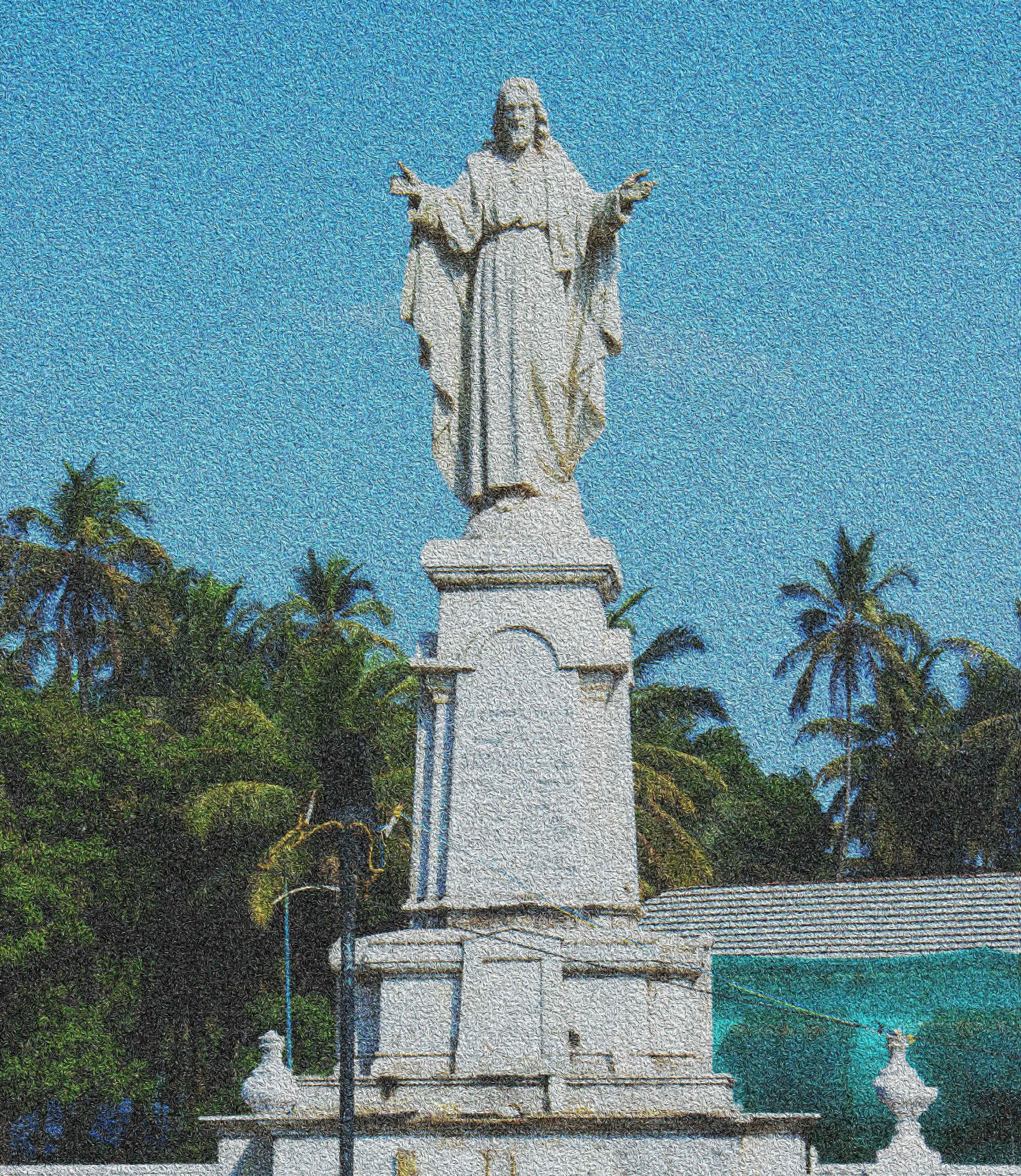 Jesus statue in peace