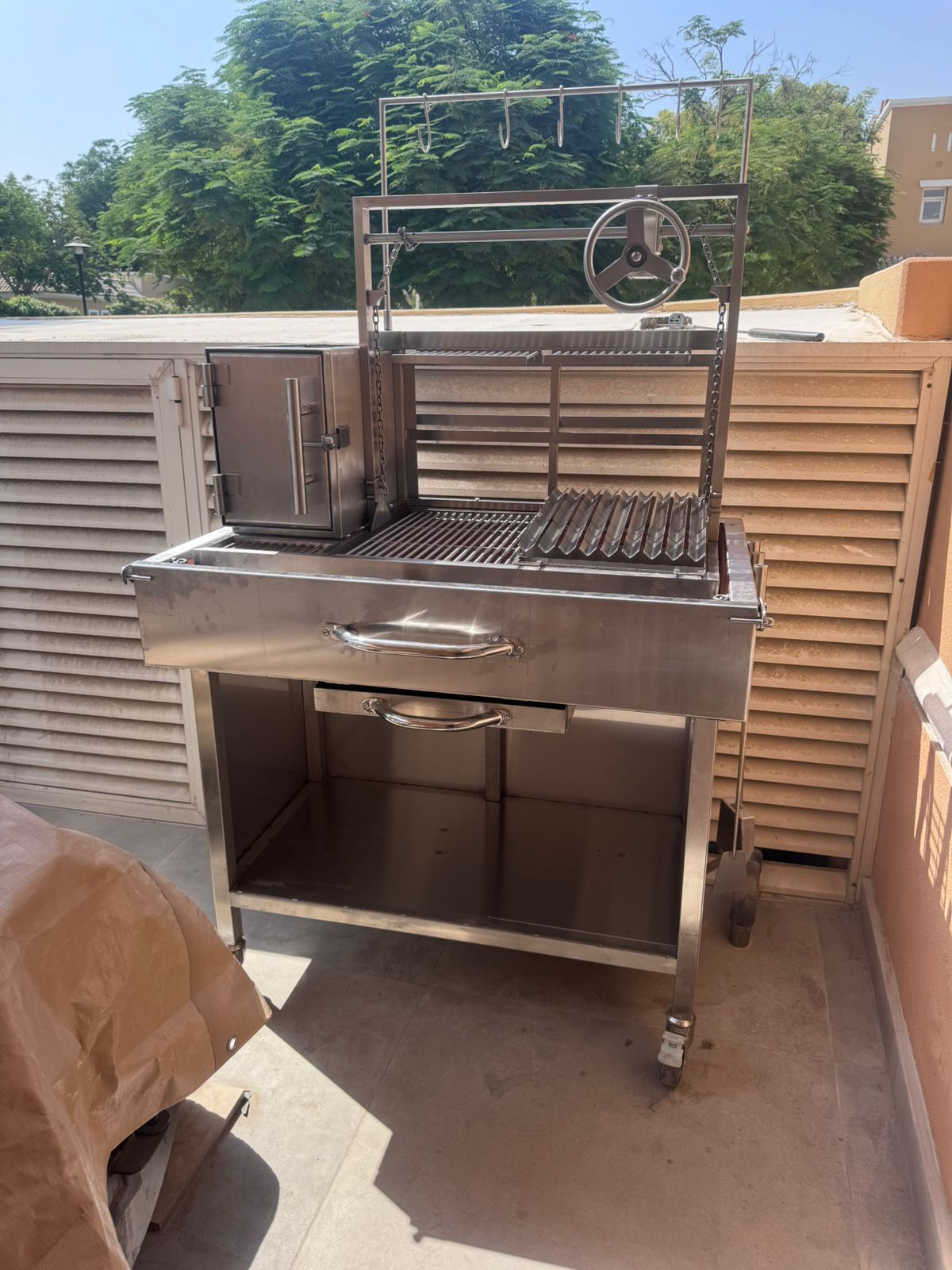 Argentinian Parrilla Grill with Trolley