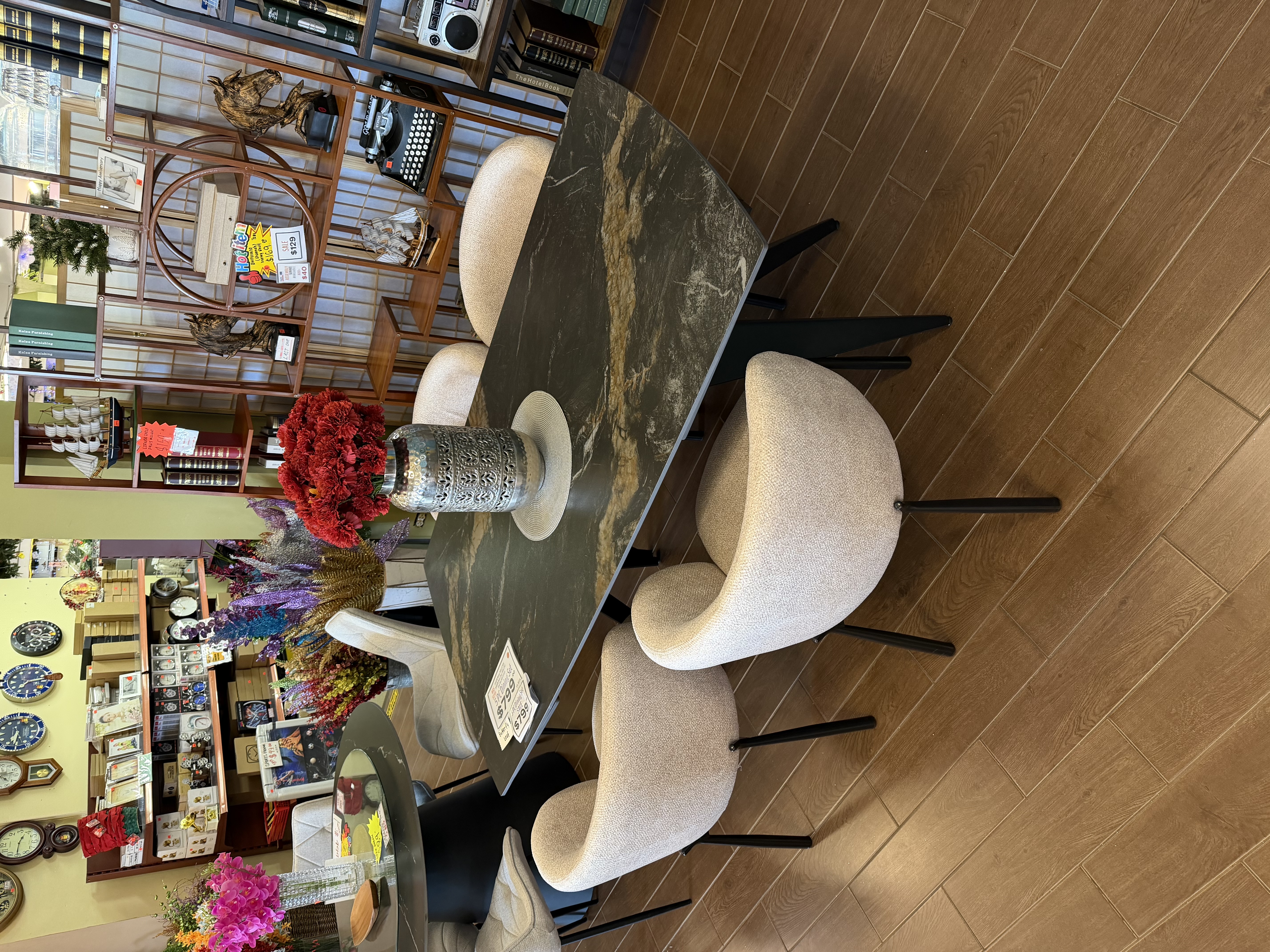5 Piece Extendable Sintered Stone Dining Set