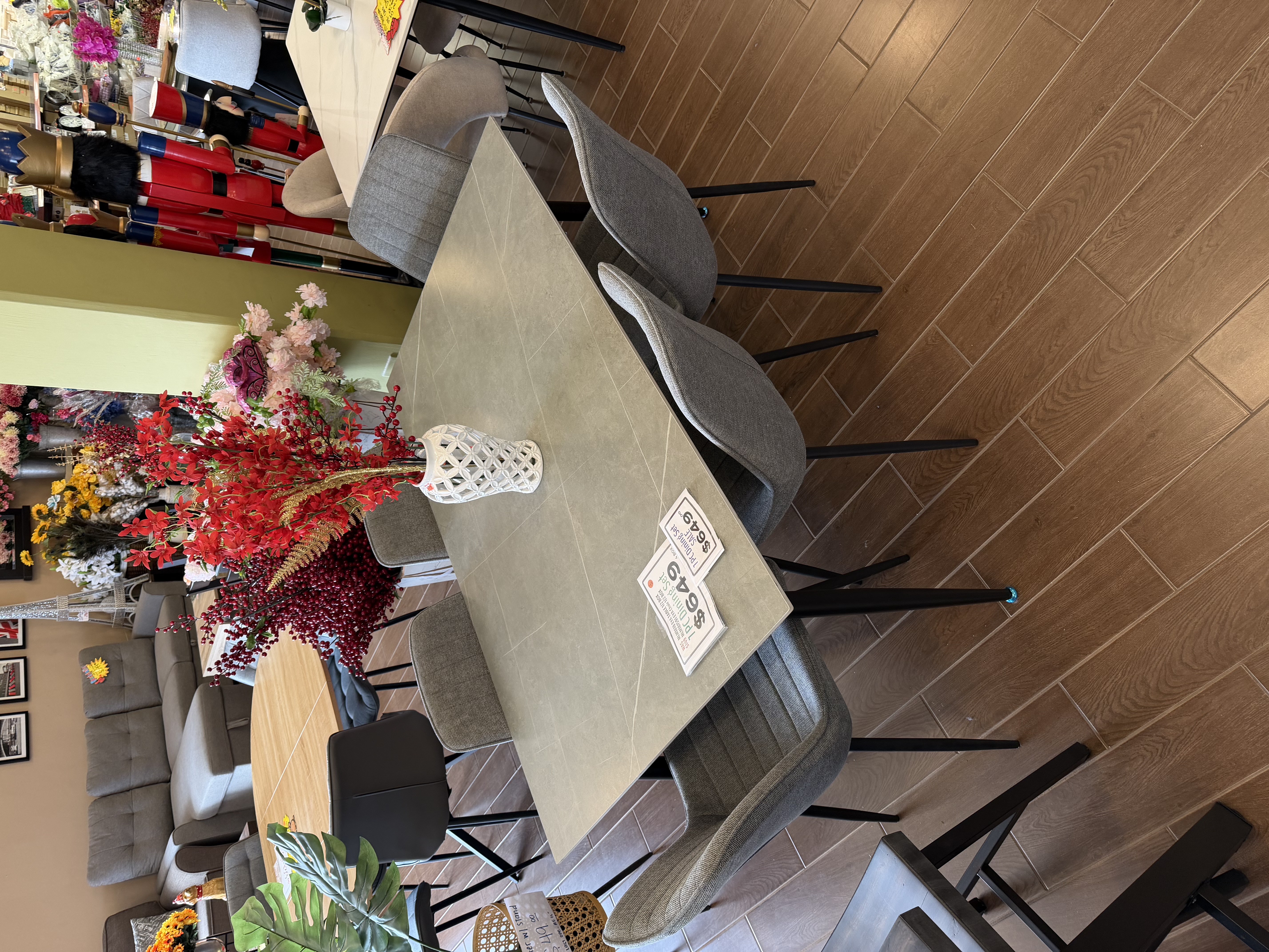 7 Piece Sintered Stone Dining Set